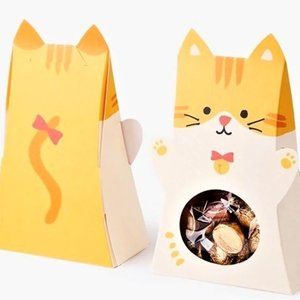 12 PCS Cat Party Favor Candy Gift Treat Box Bag